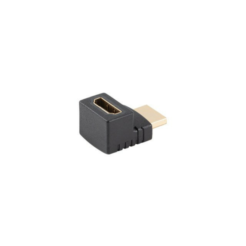Adaptador hdmi 4k lanberg macho - hembra angulo arriba