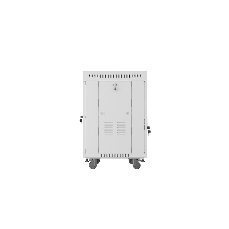 Armario lanberg rack 19 pulgadas 15u - 600x600 flat pack gris puerta de cristal con lcd