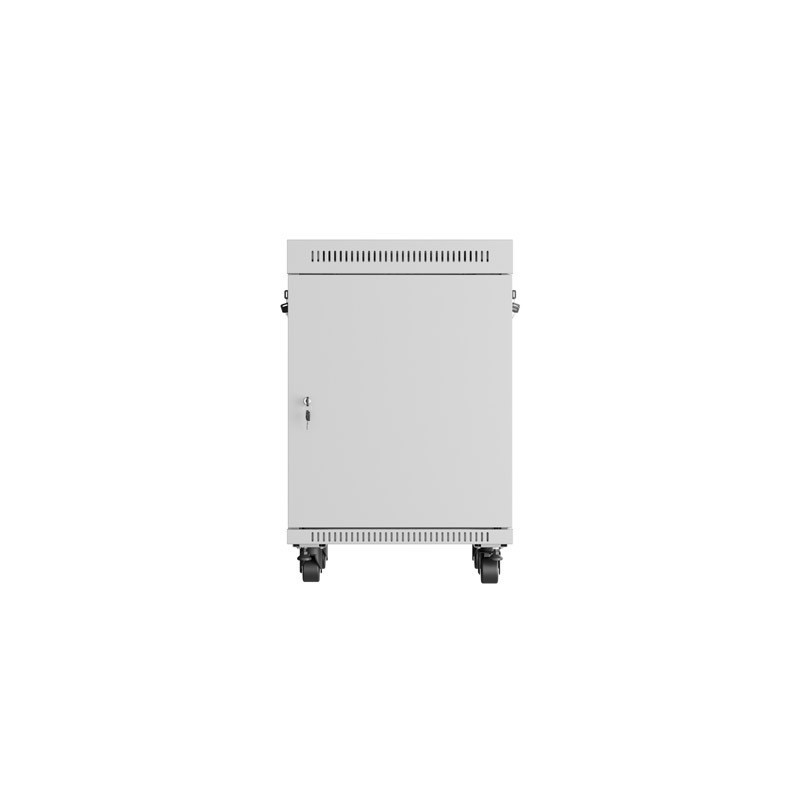 Armario lanberg rack 19 pulgadas 15u - 600x600 flat pack gris puerta de cristal con lcd