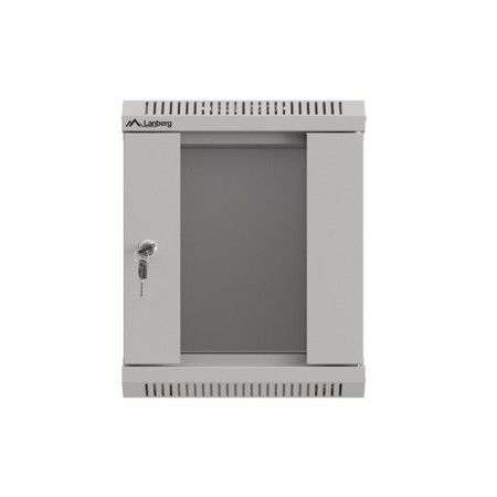 Armario lanberg mural rack 10 pulgadas 6u - 300x300 flat pack gris puerta cristal