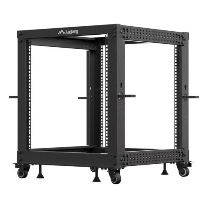 Armario lanberg abierto rack 19 pulgadas 12u - 600x600 negro