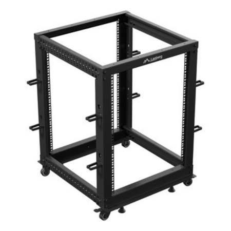 Armario lanberg abierto rack 19 pulgadas 15u - 600x600 negro