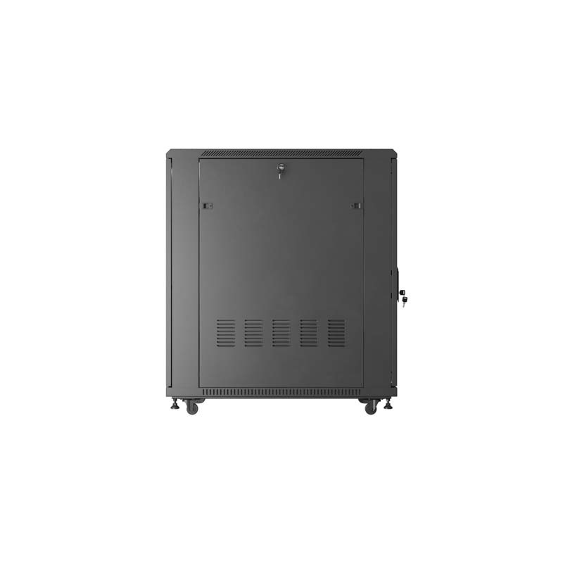Armario lanberg rack 19 pulgadas 22u - 600x1000 flat pack puerta cristal negro