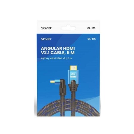 CABLE HDMI SAVIO ACODADO CL-175