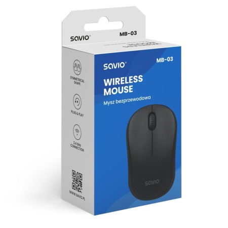 RATON OPTICO SAVIO MB-03 WIRELESS 1000 DPI