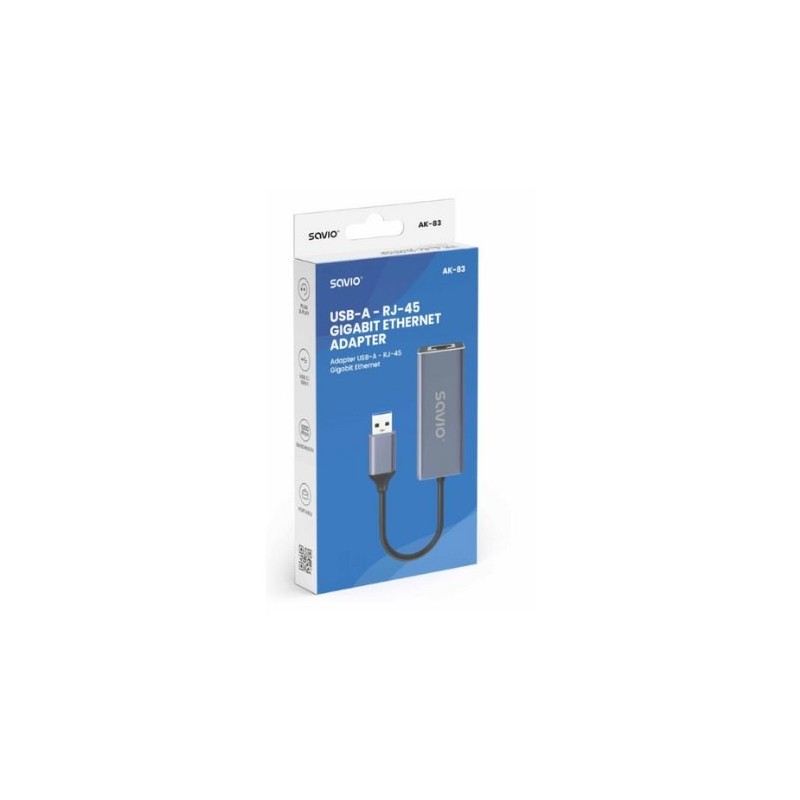 ADAPTADOR SAVIO USB-A A RJ-45 AK-83