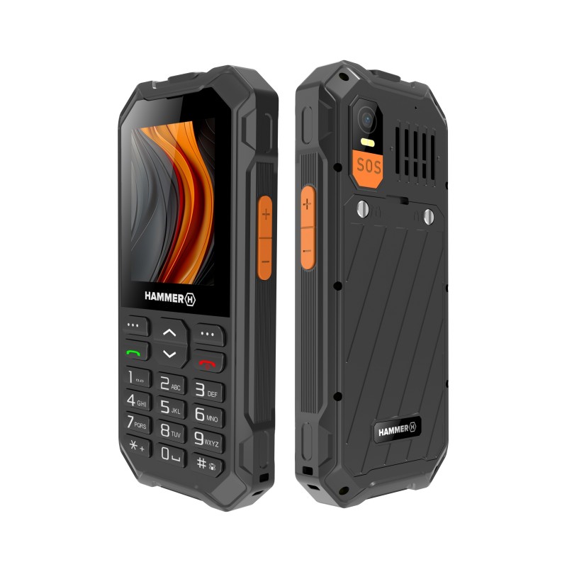 Telefono movil rugerizado hammer 6 2.4 pulgadas - 4g - negro