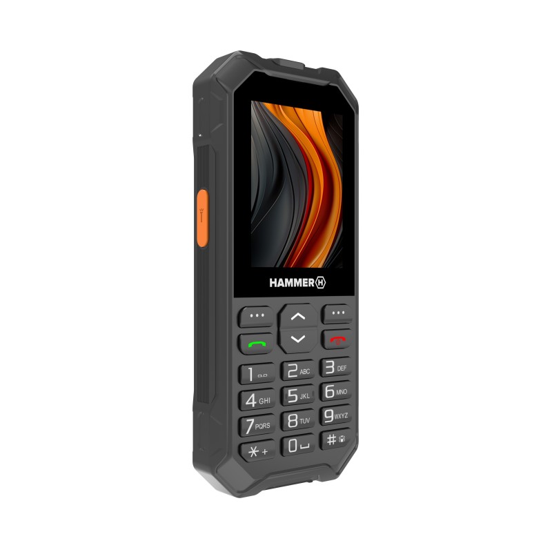 Telefono movil rugerizado hammer 6 2.4 pulgadas - 4g - negro