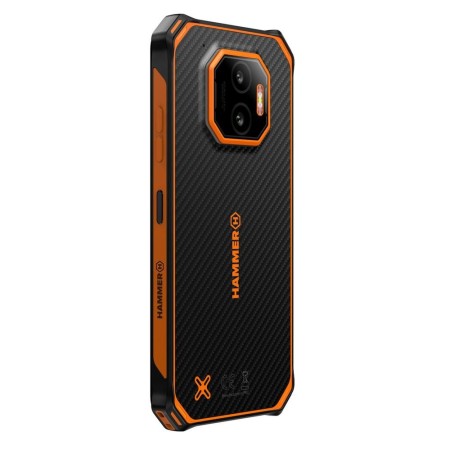 Movil rugerizado hammer energy x2 5g 8 - 256gb negro - naranja