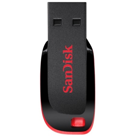 Memoria usb 2.0 sandisk 64gb cruzer blade rojo