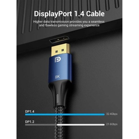 Cable DisplayPort 1.4 8K Vention HCELG/ DisplayPort Macho - DisplayPort Macho/ 1.5m/ Azul