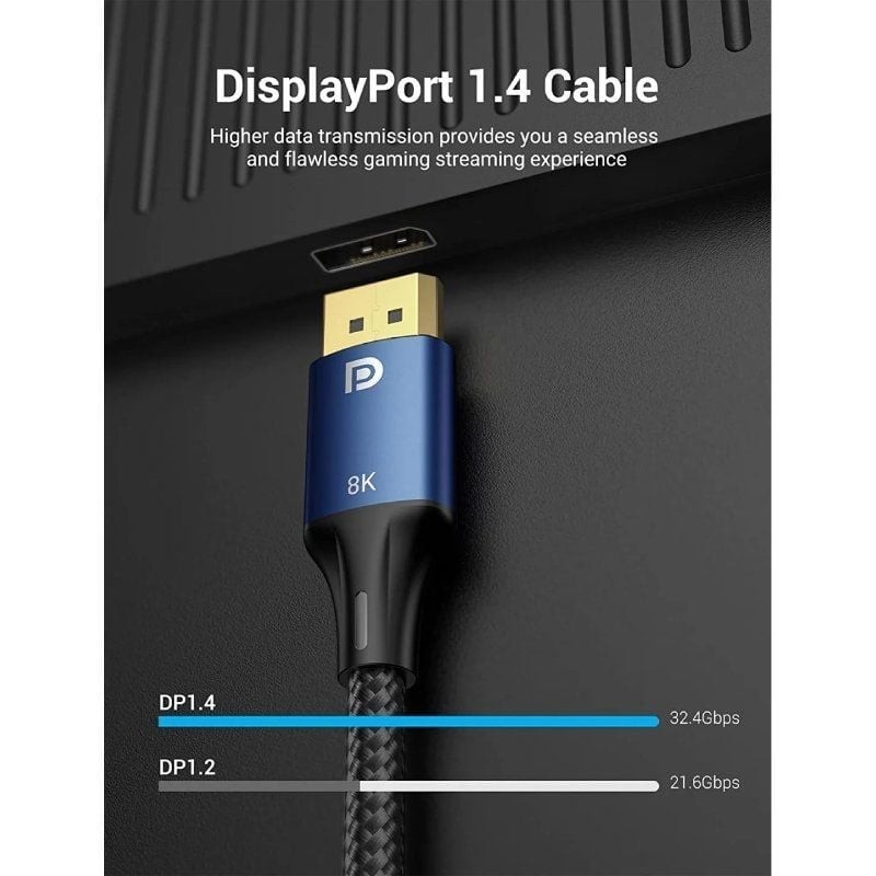 Cable DisplayPort 1.4 8K Vention HCELG/ DisplayPort Macho - DisplayPort Macho/ 1.5m/ Azul