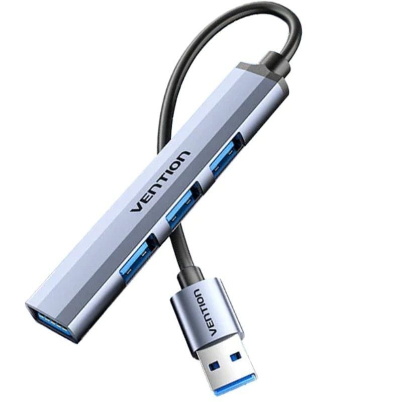Hub USB 3.0 Vention CKOHB/ 4xUSB/ Gris