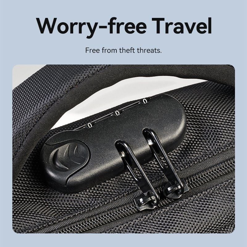 Mochila Vention KRKB0 para Portátiles hasta 17″/ 20L/ Impermeable/ Puerto USB/ Antirrobo/ Negra