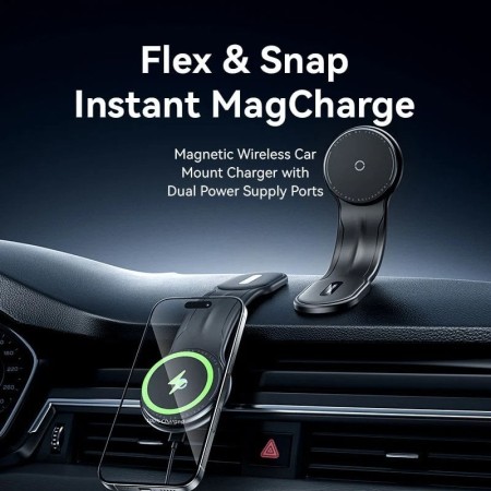 Cargador de Coche Inalámbrico Vention KSJB0/ 15W