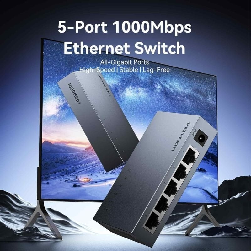 Switch Vention ITDH0-EU 5 Puertos/ RJ-45 10/100/1000