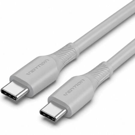 Cable USB 2.0 Tipo-C Vention TRVHF/ USB Tipo-C Macho - USB Tipo-C Macho/ Hasta 60W/ 480Mbps/ 1m/ Gris