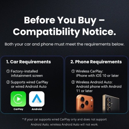 Adaptador CarPlay/Android Auto Inalámbrico Vention KRYH0