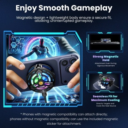 Enfriador Magnético para Smarphone Vention KQWB0/ Negro