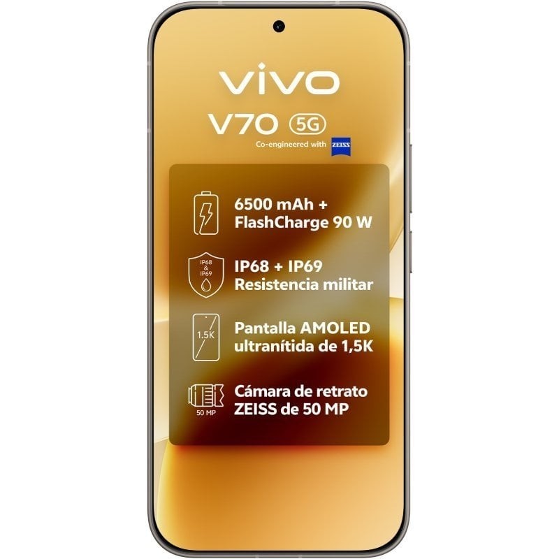 Smartphone Vivo V70 8GB/ 512GB/ 6.59″/ 5G/ Gris