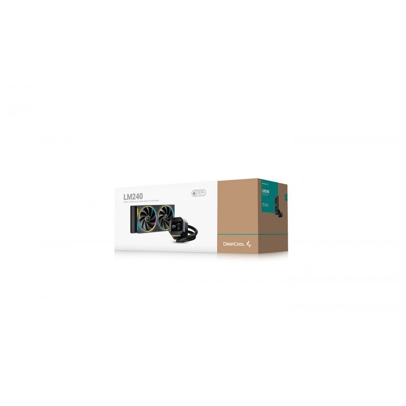 Kit refrigeracion liquida deepcool lm240 led rgb 2x 120mm negro