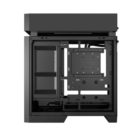 Caja ordenador gaming deepcool cl6600 wh atx rgb cristal templado negra y madera