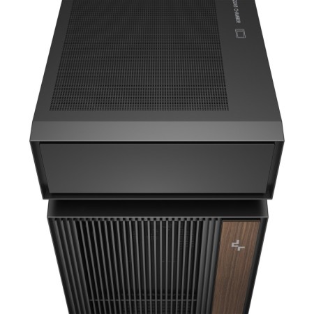 Caja ordenador gaming deepcool cl6600 wh atx rgb cristal templado negra y madera