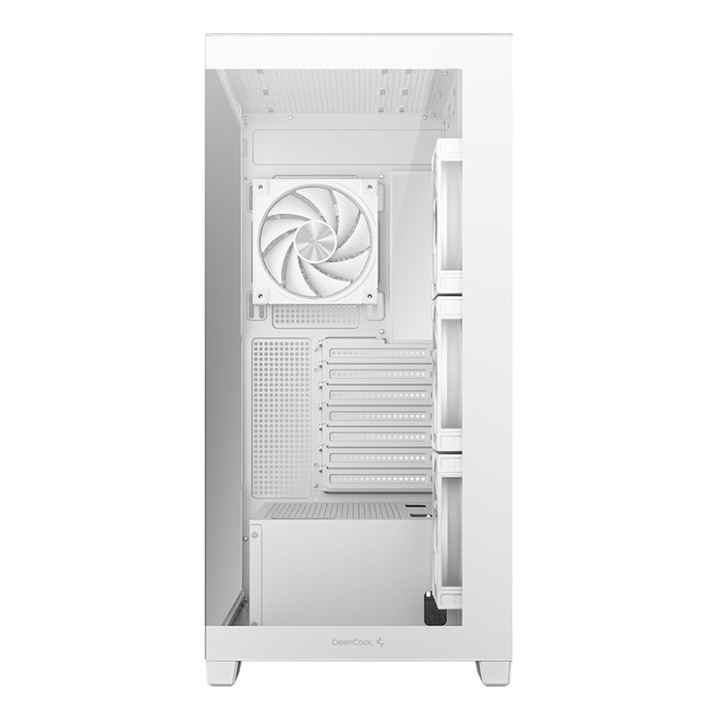 Caja ordenador gaming atx deepcool cg580v2 cristal templado blanca