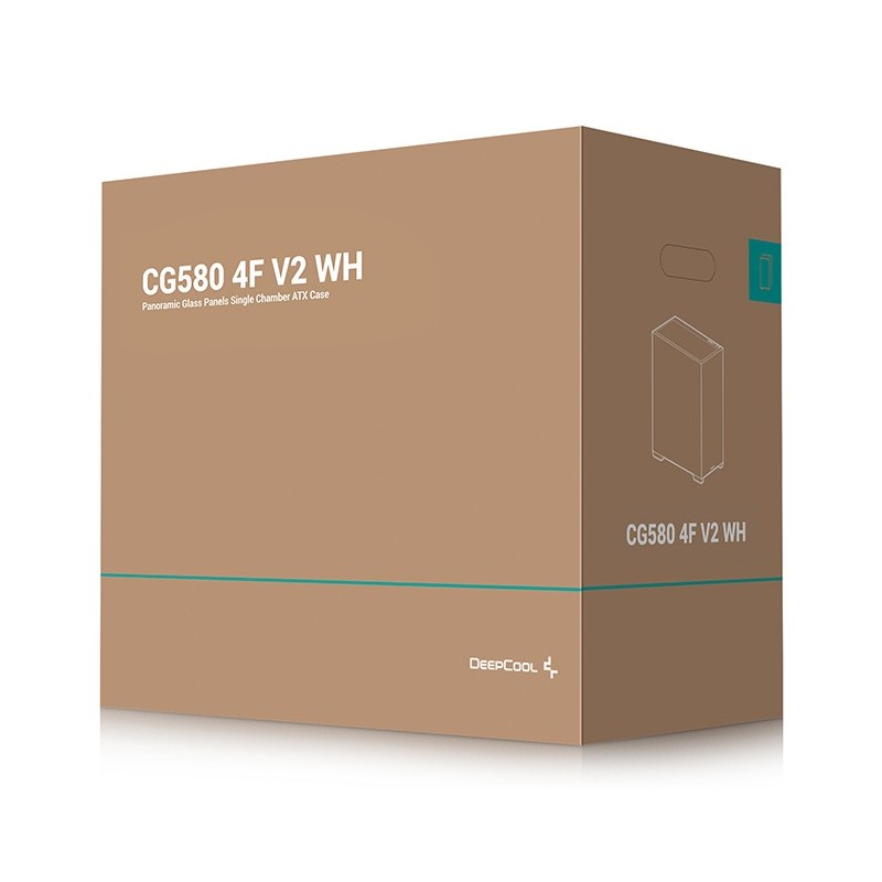 Caja ordenador gaming atx deepcool cg580v2 cristal templado blanca