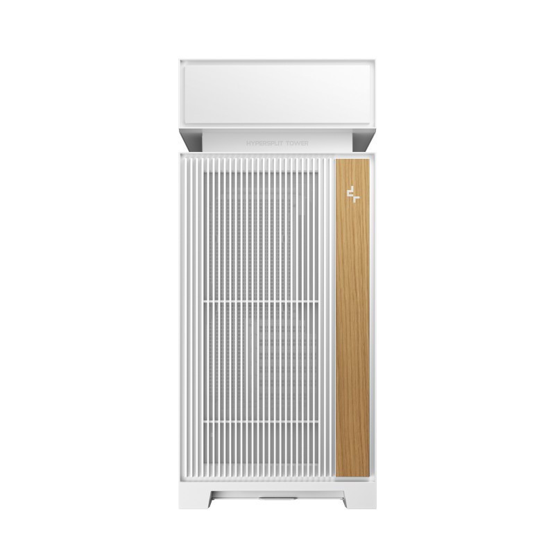 Caja ordenador gaming deepcool cl660 atx argb cristal templado blanca y madera