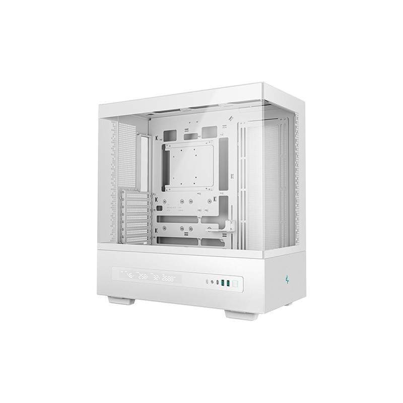 Caja ordenador gaming deepcool atx ch690 cristal templado blanca