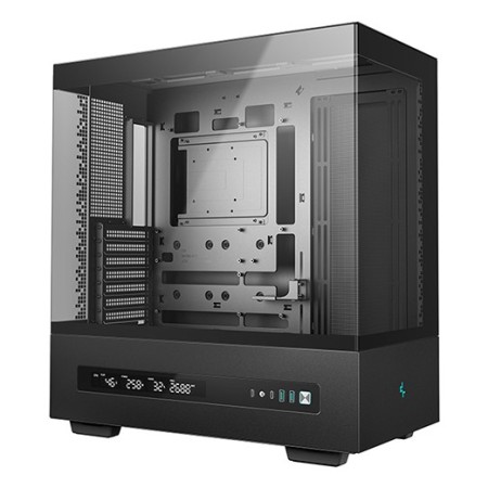 Caja ordenador gaming deepcool atx ch690 cristal templado negra