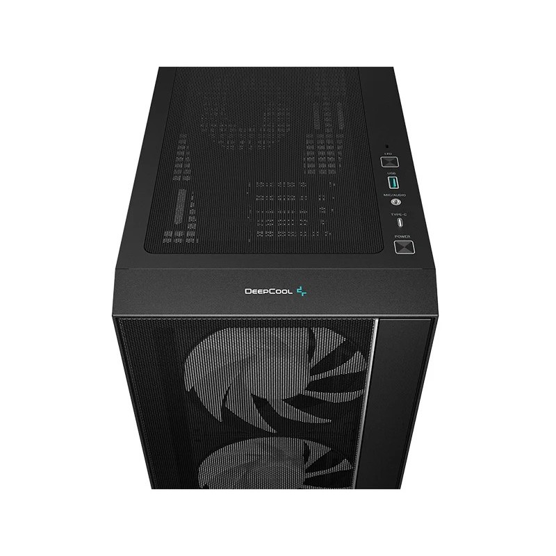 Caja ordenador gaming deepcool matrexx55 mesh v4 atx cristal templado negro