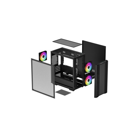 Caja ordenador gaming deepcool cc360 negro m - atx 1 x usb 3.0 1 x usb 2.0 3 x 120mm
