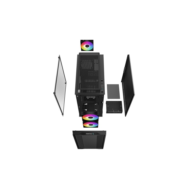 Caja ordenador gaming deepcool cc360 negro m - atx 1 x usb 3.0 1 x usb 2.0 3 x 120mm