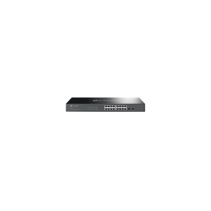 Swicht tp - link 16 puertos 10 - 100 - 1000mbps con 2 ptos sfp gestionable rack 19 pulgadas