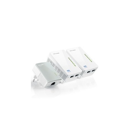 Adaptador Powerline TP-Link WPA4220TKit 500Mbps/ Alcance 300m/ Pack de 3