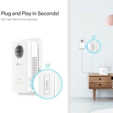 Adaptador wifi powerline ac tp - link tl - wpa8631p gigabit av1300