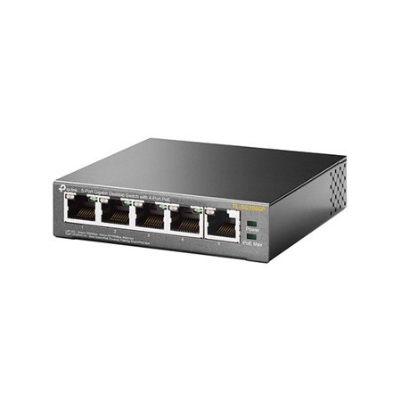 Switch 5 puertos 10 - 100 - 1000 4 ptos poe 56w tp - link