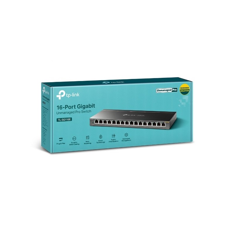 Switch 16 puertos tp - link tl - sg116e 10 - 100 - 1000