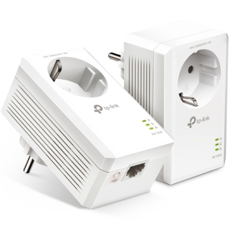 Adaptador Powerline TP-Link TL-PA7017P KIT AV1000 1000Mbps/ Alcance 300m/ Pack de 2