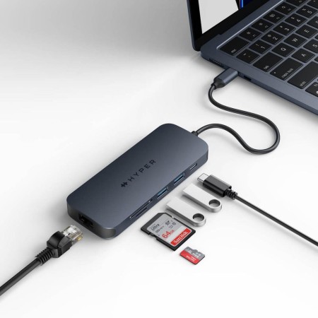 Hub hyper drive ecosmart gen.2 universal usb - c® 8 - in - 1 140 w pd3.1