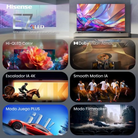 Tv hisense 43 pulgadas qled 4k uhd - 43e7s - smart tv