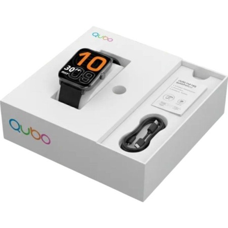 Smartwatch Qubo SMT-200/ Notificaciones/ Frecuencia Cardíaca/ Negro