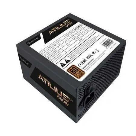Fuente alimentacion unykach gaming atilius 2.0 black 650w atx 80+ bronze