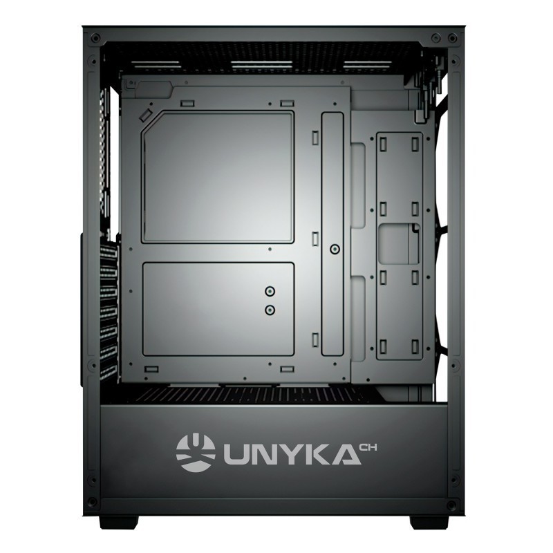 Caja ordenador gaming unykach mir 100 atx argb cristal templado negro