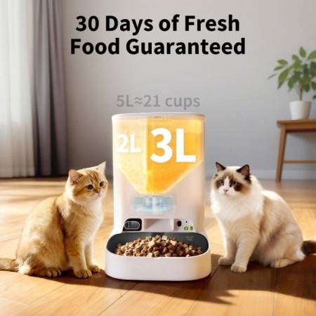 Comedero de mascotas Inteligente PetKit YumShare Dual-Hopper 2/ Cámara HD/ con Micrófono