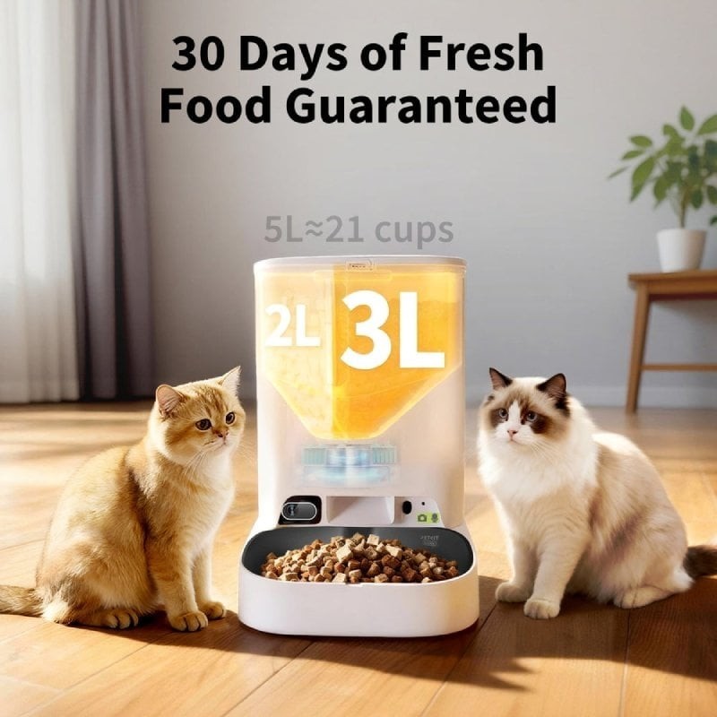 Comedero de mascotas Inteligente PetKit YumShare Dual-Hopper 2/ Cámara HD/ con Micrófono
