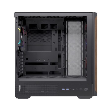 Caja ordenador gaming einarex p800 atx rgb cristal templado negra