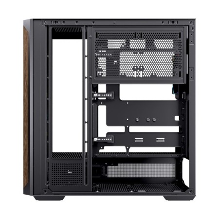 Caja ordenador gaming einarex p800 atx rgb cristal templado negra